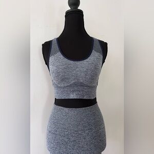 PINK Victoria's Secret Women Blue Sports Bra & Seamless leggings Set Size: XS/S